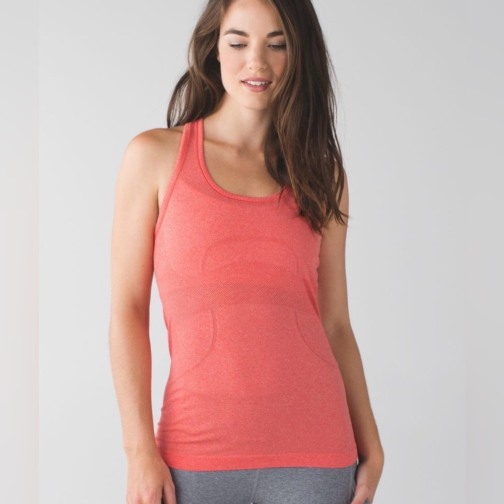 Lululemon Athletica Swiftly Tech Racerback - Heathered Grapefruit - Size 6